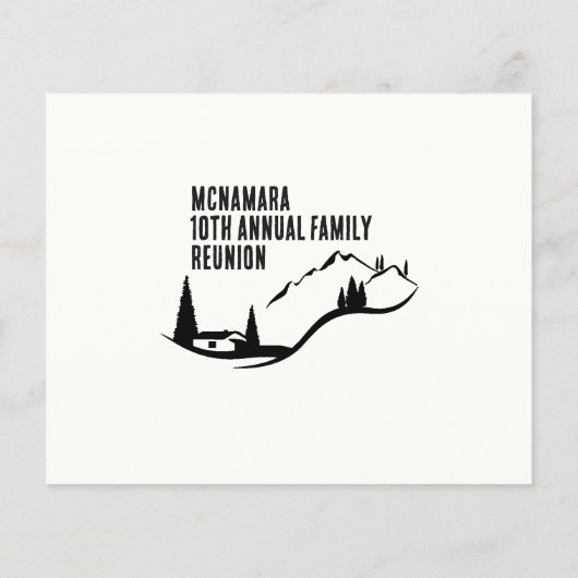 Budget vriendelijke uitnodiging voor gezinsherenig flyer (Achterkant)