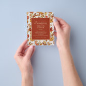 Budget Vriendsgiving Potluck Foliage Thanksgiving Flyer (Hand)