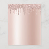 Budget Vrijgezellenfeest Blush Pink Glitter Flyer (Achterkant)