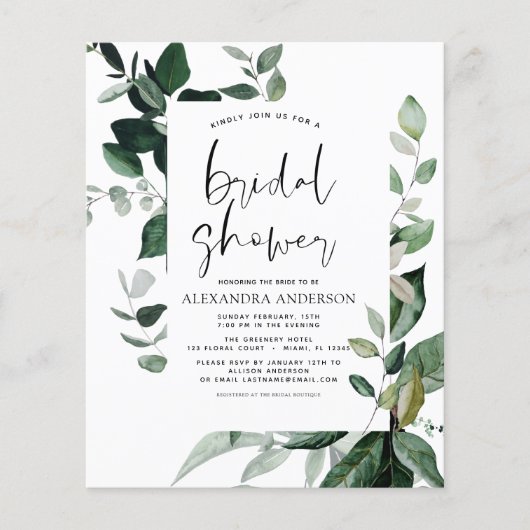 Budget Vrijgezellenfeest Botanical Greeneration In Flyer (Voorkant)