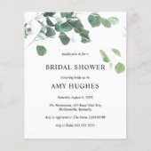 Budget Vrijgezellenfeest Eucalyptus Greenery Invit (Voorkant)