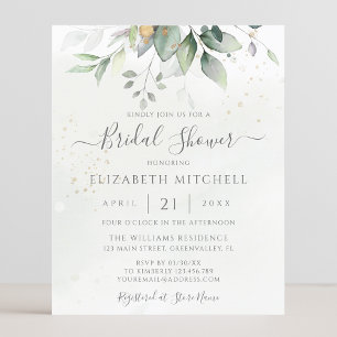 Budget Vrijgezellenfeest Eucalyptus Greenery Invit