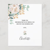 BUDGET Vrijgezellenfeest floral eucalyptus Dank u (Achterkant)