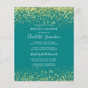 Budget Vrijgezellenfeest Glitter Blauwgroen Gold U