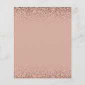 Budget Vrijgezellenfeest Glitter Blush Pink uitnod Flyer (Achterkant)