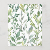 Budget Vrijgezellenfeest Greenery Botanical Invita Flyer (Achterkant)