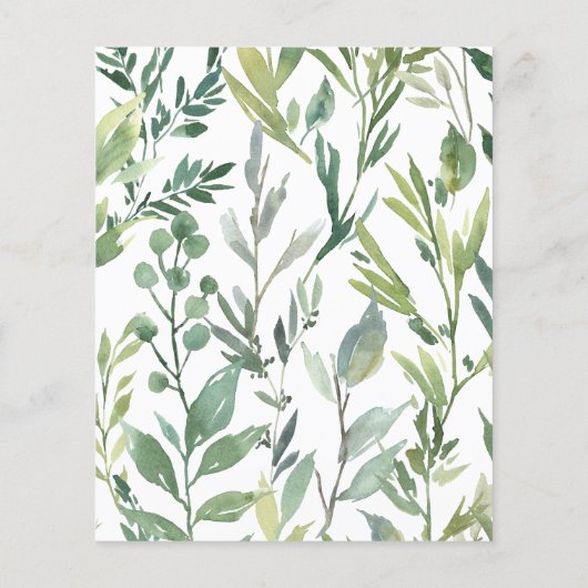 Budget Vrijgezellenfeest Greenery Botanical Invita Flyer (Achterkant)