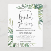 Budget Vrijgezellenfeest Greenery Botanical Invita Flyer (Voorkant)