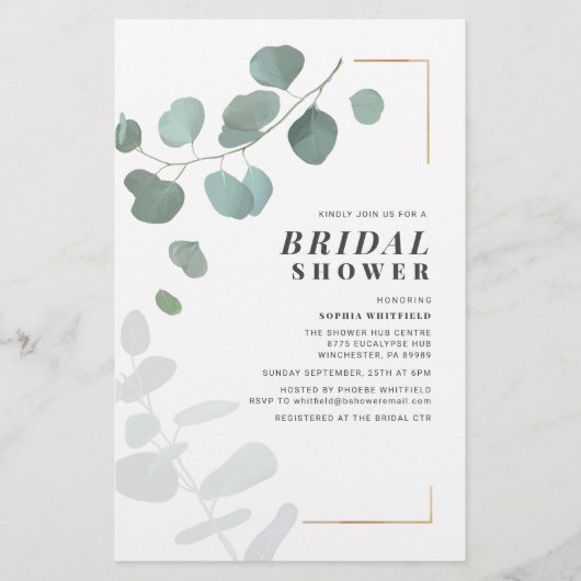 Budget Vrijgezellenfeest Greenery Eucalyptus Succu Briefpapier (Voorkant)