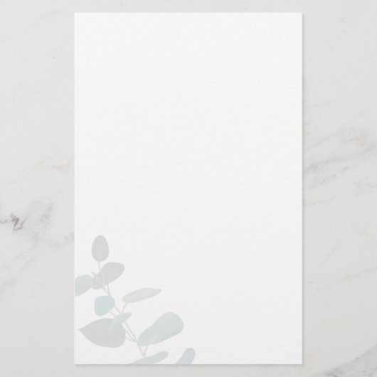 Budget Vrijgezellenfeest Greenery Eucalyptus Succu Briefpapier (Achterkant)