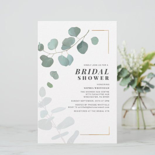 Budget Vrijgezellenfeest Greenery Eucalyptus Succu Briefpapier (Staand voorkant)