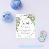 Budget Vrijgezellenfeest Greenery Magnolia Uitnodi Flyer (Enkel)