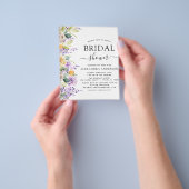 Budget Vrijgezellenfeest Paarse Greenery Uitnodigi Flyer (Hand)