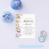 Budget Vrijgezellenfeest Paarse Greenery Uitnodigi Flyer (Enkel)