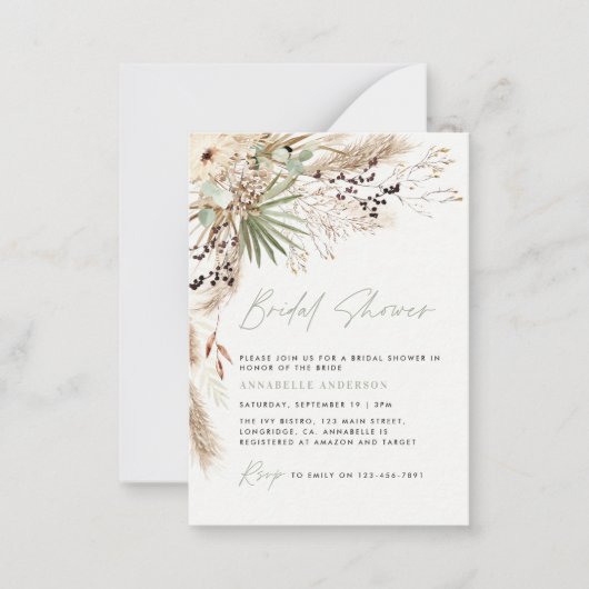 budget Vrijgezellenfeest pampas grapt moderne uitn Notitiekaartje (Voorkant)