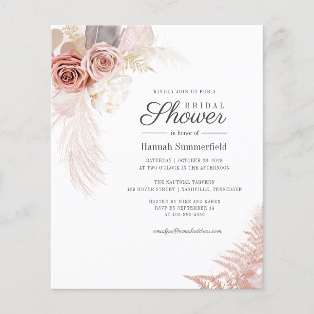 Budget Vrijgezellenfeest Pampas Grass Tan (Voorkant)