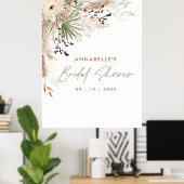 Budget vrijgezellenfeest pampas modern elegant poster (Thuiskantoor)