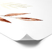 Budget Vrijgezellenfeest pampas modern elegant Poster (Hoek)