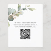 Budget Vrijgezellenfeest QR Code Eucalyptus Invita Flyer (Achterkant)