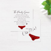 BUDGET Vrijgezellenfeest Red Lingerie Panty Game K Vierkante Visitekaartjes (Bureau)