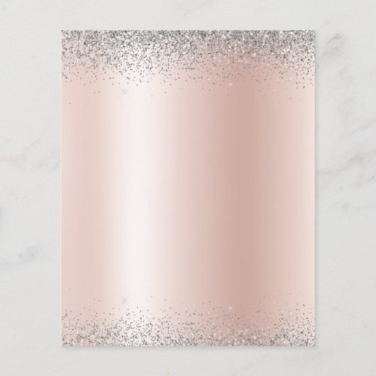 Budget Vrijgezellenfeest Roze Glitter Roos Gold Si Flyer (Achterkant)