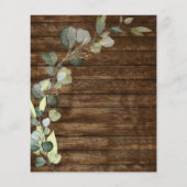 Budget Vrijgezellenfeest Rustieke Houten Uitnodigi Flyer (Achterkant)