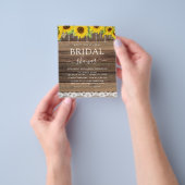 Budget Vrijgezellenfeest Sunflower Rustige Uitnodi Flyer (Hand)