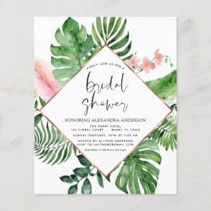 Budget Vrijgezellenfeest Tropical Palm Waterverf F Flyer