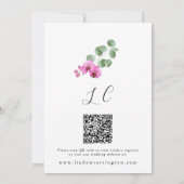 Budget Vrijgezellenfeest Tropische Floral QR Code  Kaart (Achterkant)