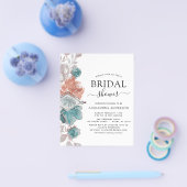 Budget Vrijgezellenfeest Turquoise Pink uitnodigin Flyer (Enkel)