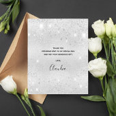 Budget vrijgezellenfeest zilverglitter bedankt