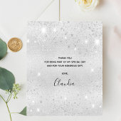 Budget vrijgezellenfeest zilverglitter bedankt