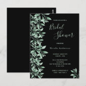 Budget vrijgezellenfeest zwart groen uitnodiging (Voorkant / Achterkant)