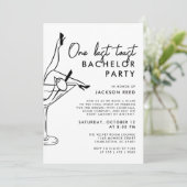 Budget vrijgezellenfeest zwart-wit Martini Kaart (Staand voorkant)