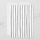 Budget vrijgezellenfeest zwart-wit Martini Kaart (Achterkant)