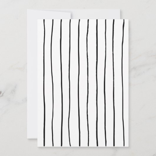 Budget vrijgezellenfeest zwart-wit Martini Kaart (Achterkant)