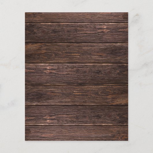 Budget Vroeg Kerstmis 3 Onmiddellijk Foto Rustic Flyer (Achterkant)