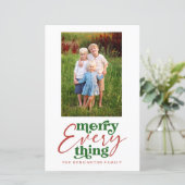 Budget Vrolijk alles Retro Kerstfoto (Staand voorkant)