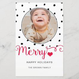 Budget Vrolijk Handgeschreven Foto Kerstkaart