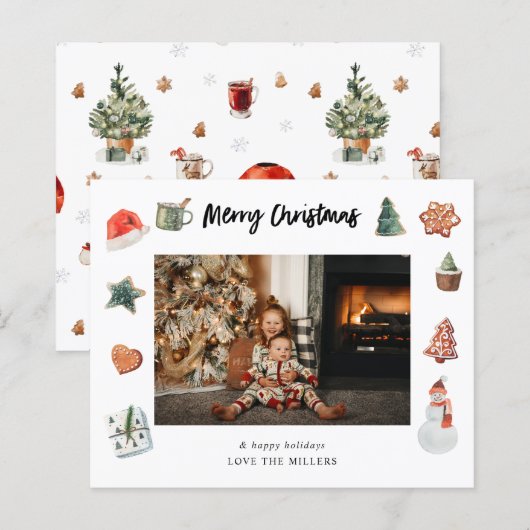 Budget Vrolijk Kerst Koekjes & Traktaties Foto (Voorkant / Achterkant)