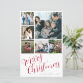 Budget Vrolijk Kerstfeest 6 foto rode typografie k (Staand voorkant)