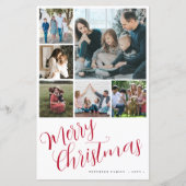 Budget Vrolijk Kerstfeest 6 foto rode typografie k (Voorkant)