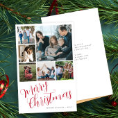 Budget Vrolijk Kerstfeest 6 foto rode typografie k