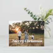 Budget Vrolijk kerstfeest Feestdagenkaart (Staand voorkant)