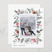 Budget Vrolijk Kerstfeest Foto Vakantie 2024 kaart (Voorkant / Achterkant)