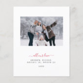 Budget Vrolijk Kerstfeest Foto Vakantie 2024 kaart (Achterkant)