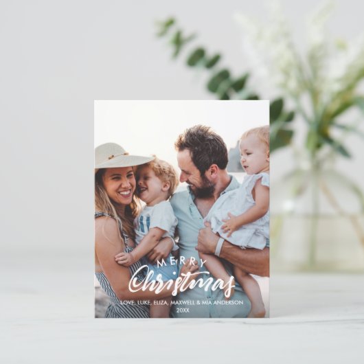 BUDGET VROLIJK KERSTFEEST Geschetste foto kerstkaa (Staand voorkant)