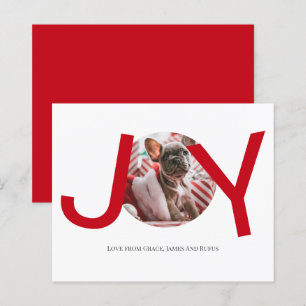 BUDGET Vrolijk kerstfeest Joy Red-fotokaart