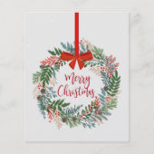 Budget vrolijk kerstfeest Kaart (Voorkant)