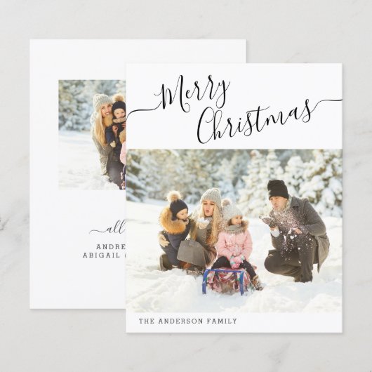 Budget Vrolijk Kerstfeest Modern Minimal 2024 Foto (Voorkant / Achterkant)